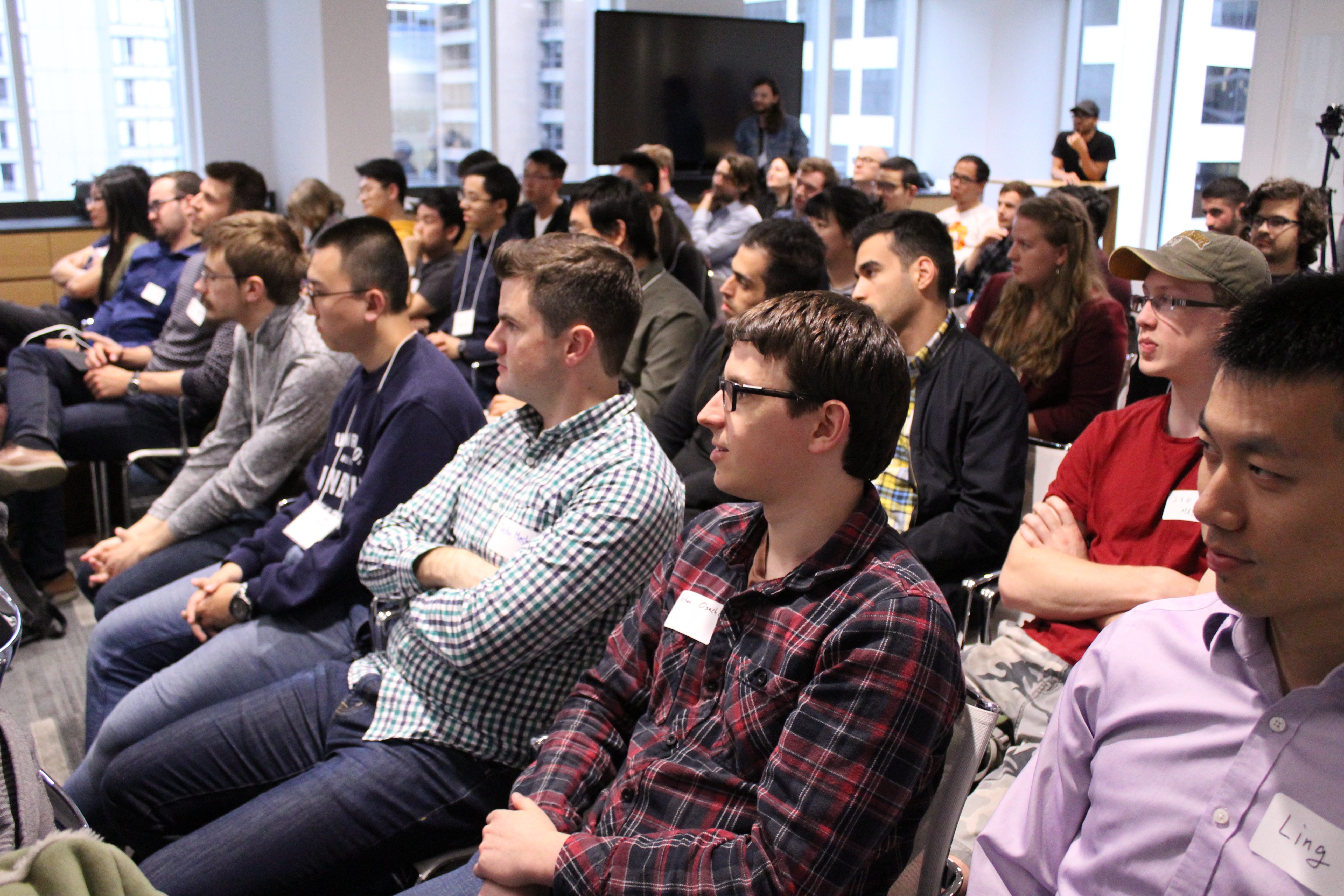 students listening to the panelists.